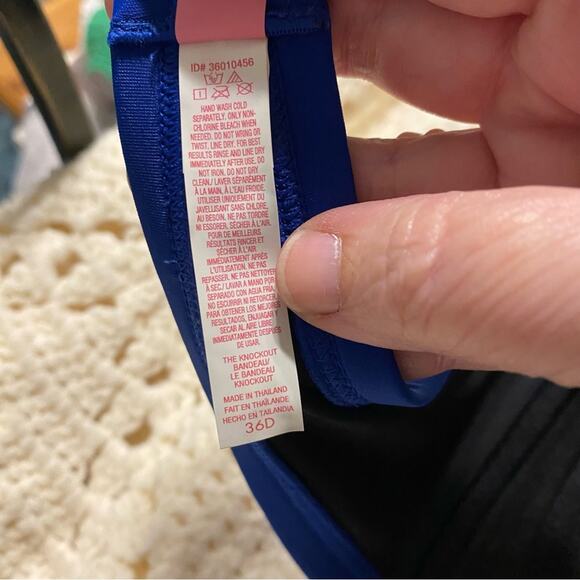 Victoria's Secret Royal Blue Swimwear bikini strapless 36D L padded resort - Picture 8 of 9